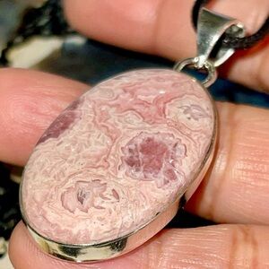 Pink Rhodochrosite Pendant 2”